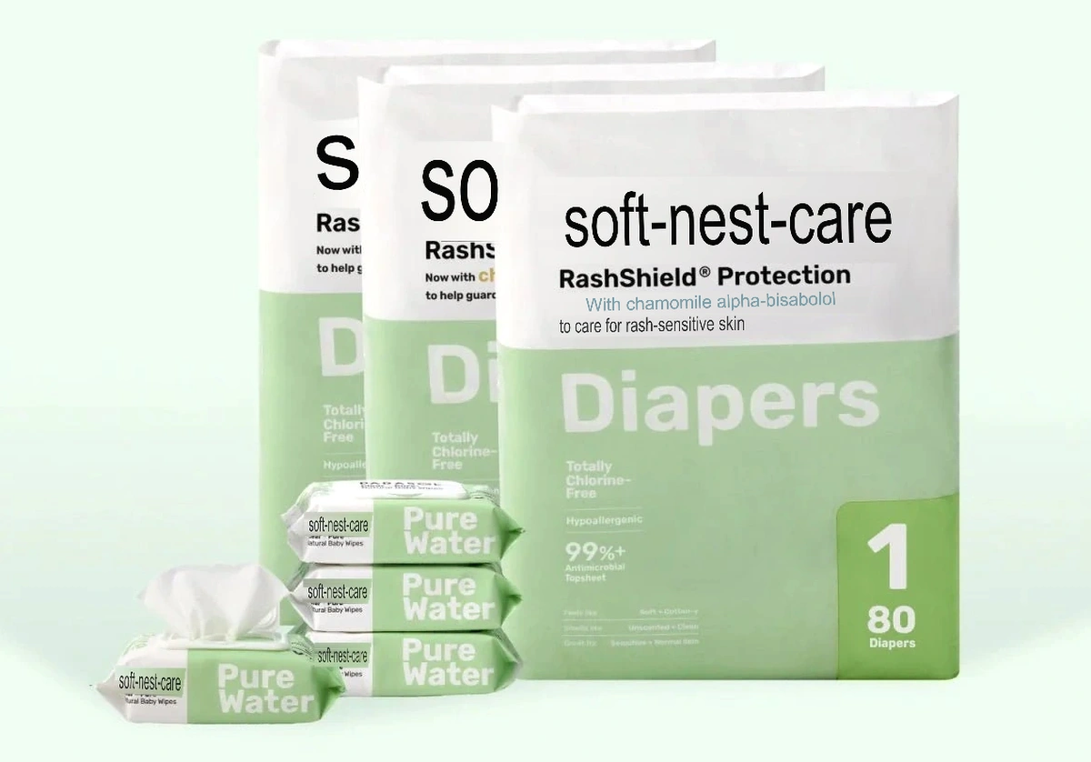 RashShield® Diapers + Wipes Gift by Soft Nest Care