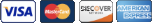 Visa, Mastercard, Discover, and American Express